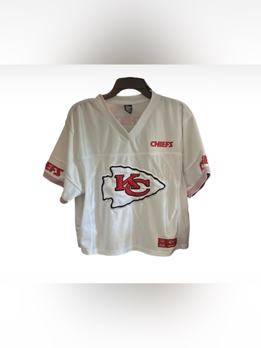 Kansas City Chiefs White Logo Football Jersey